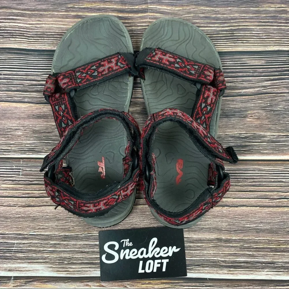 Teva Hurricane 4‎ Red Black Gray Youth Sandals